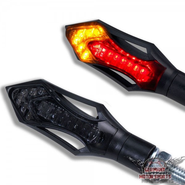 3in1 LED Rücklicht Blinker Rush schwarz getönt