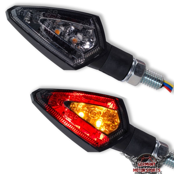 LED Mini 3in1 Blinker Rücklicht Bremslicht Motorrad Quad ATV Roller e-geprüft