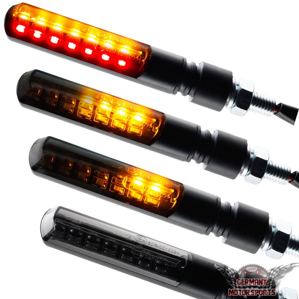 3in1 LED Rücklicht Blinker Sequentiell Blade schwarz getönt