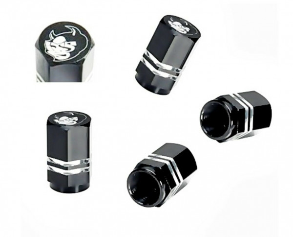 IXS Motorrad Ventil Kappen Ventilkappen Hexagon Universal Schwarz VC-3