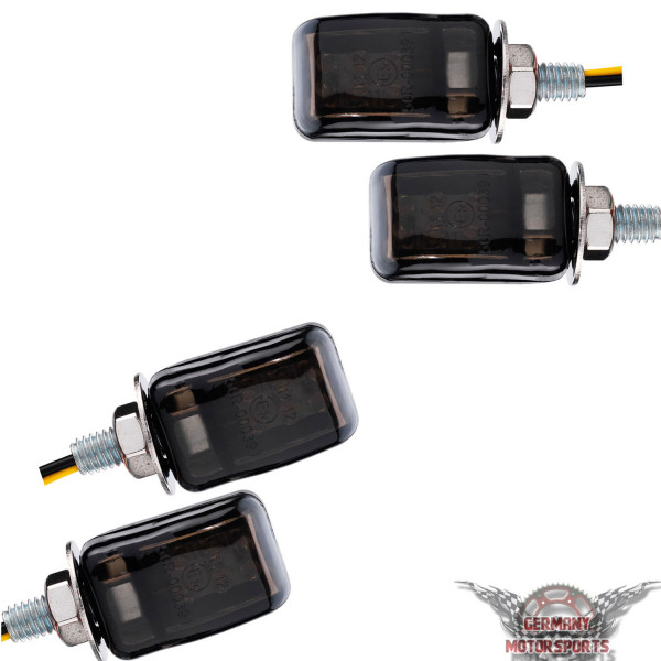 LED Blinker Pico schwarz getönt 4er Set