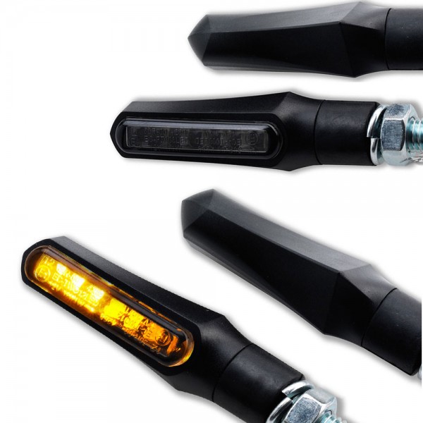 LED Blinker Shark X1 schwarz getönt 4er Set