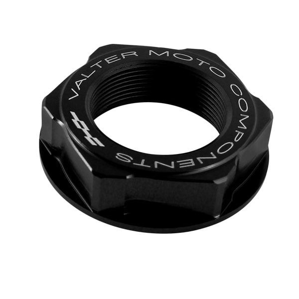 ValterMoto Motorrad Lenkkopf Steuerkopf Mutter Aluminium schwarz passend für etliche Honda Modelle C