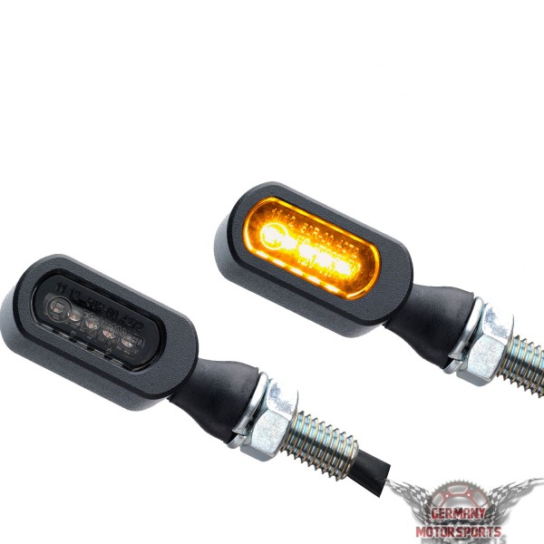 LED Blinker Attos schwarz smoke getönt 4er Set