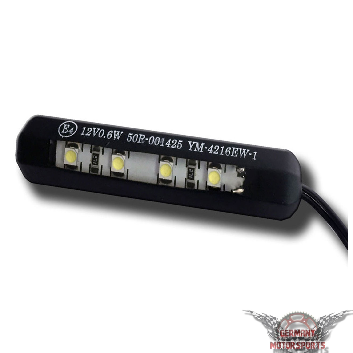 LED-Kennzeichenbeleuchtung Byte schwarz E-geprüft Motorrad Roller  Nummernschild