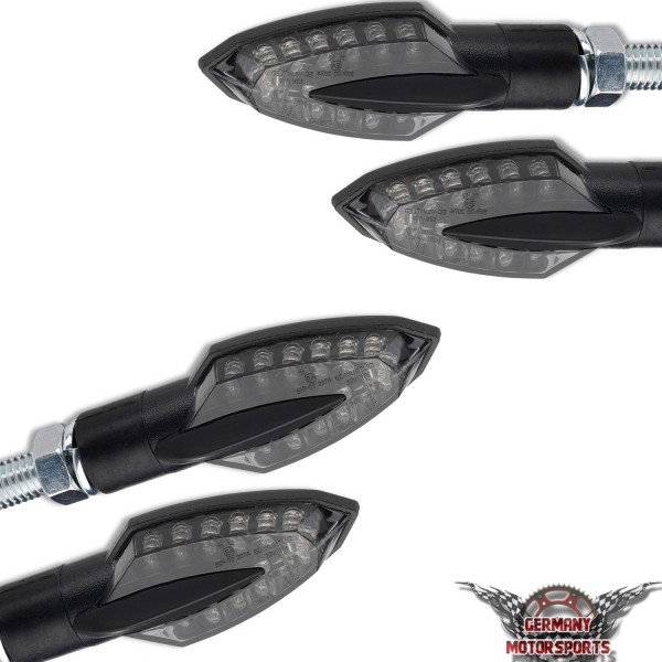 LED Blinker Sliver schwarz getönt 4er Set