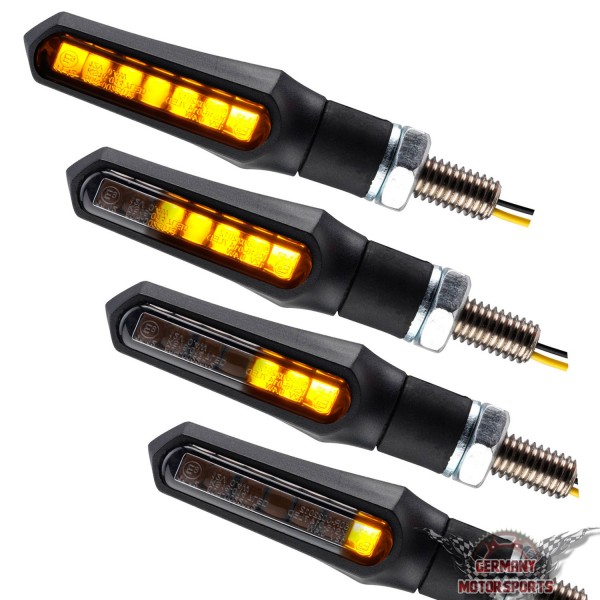 LED Blinker Sequentiell Shark schwarz getönt 4er Set