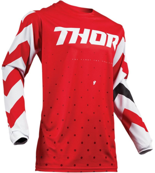 Thor Pulse Stunner Jersey Rot Weiß Gr. S
