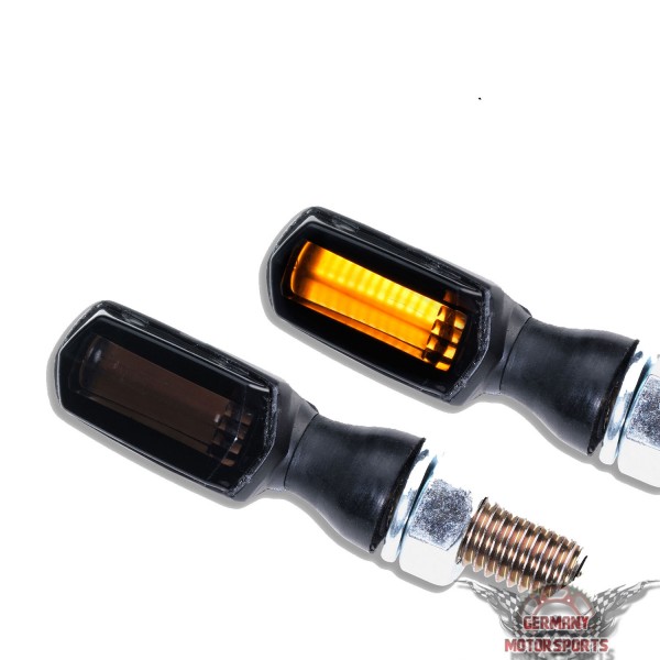 LED Blinker COB Dark Short schwarz getönt 4er Set