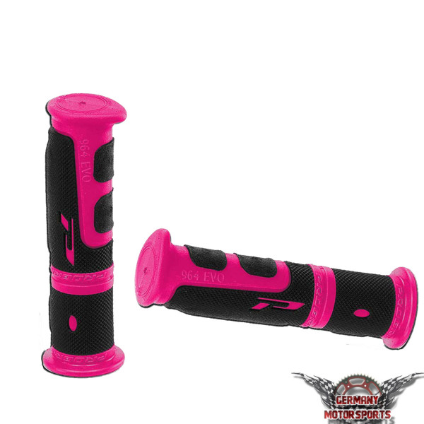 Progrip 964 Quad ATV Jetski Lenker Gummi Griffe 2x Ø 22mm schwarz pink