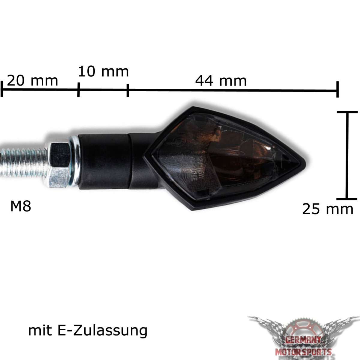 4 PCS 12V Motorrad Halogen Blinker Satz Getönt Vorne Hinten