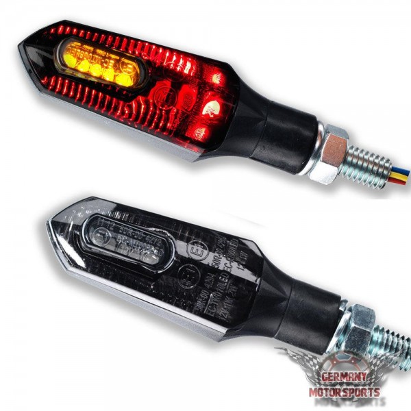 3in1 LED Rücklicht Blinker Arrow schwarz getönt