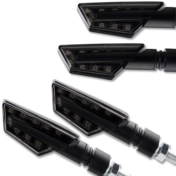 LED Blinker Paco schwarz getönt 4er Set