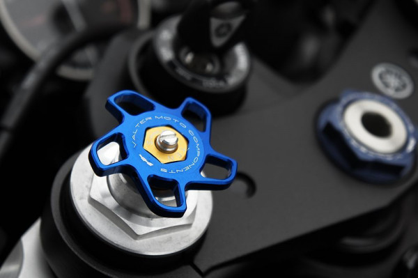 ValterMoto Motorrad Gabelstern 17mm Gabel Einsteller Vordergabel Aluminium blau