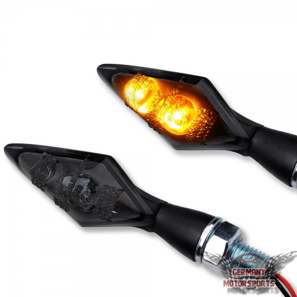 LED Blinker Stream Double schwarz getönt