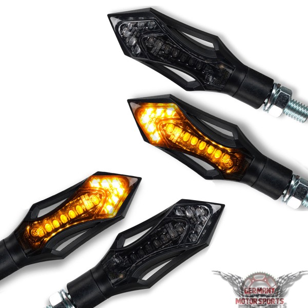 LED Blinker Rush schwarz getönt 4er Set
