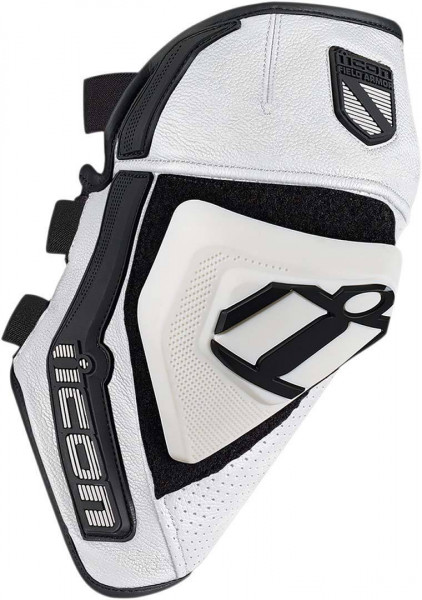 Icon Knie Schleifer Protektoren Knieschutz Clover weiß schwarz Gr. L/XL