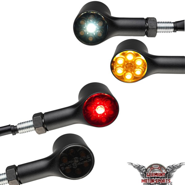 LED Standlicht Blinker + Rücklicht Blinker Bull schwarz getönt