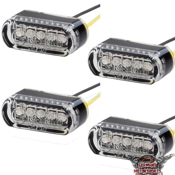 LED Blinker Micro Stripe klar 4er Set