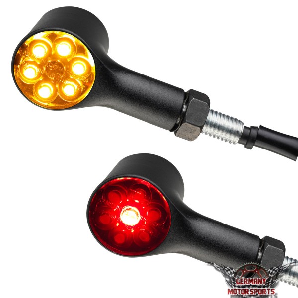 3in1 LED Rücklicht Blinker Bull schwarz getönt