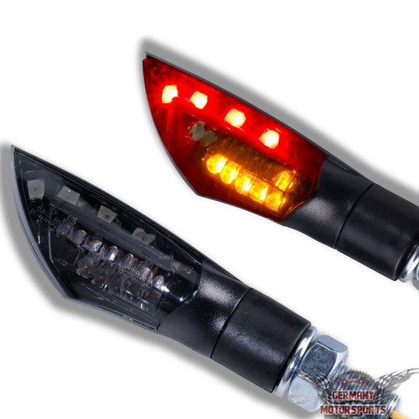 3in1 LED Rücklicht Blinker Dual schwarz getönt