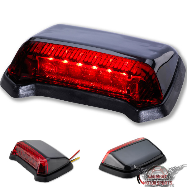 LED Rücklicht Fender schwarz rotes Glas
