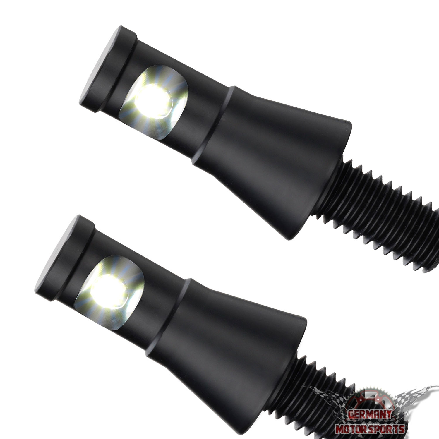 ECSiNG 4 x Motorrad-Kennzeichenbeleuchtung, 12 V, 3 LEDs, universal, für  Auto, Motorrad, Kennzeichenbeleuchtung, Schrauben, Bolzenlicht
