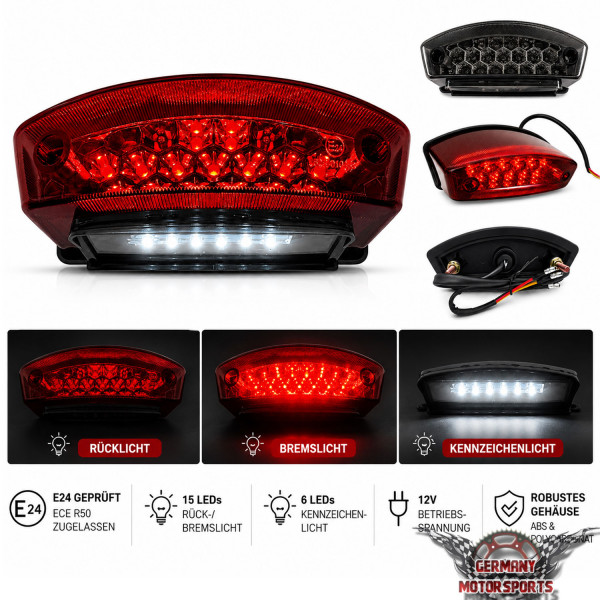 LED Rücklicht HexaGlow schwarz getönt