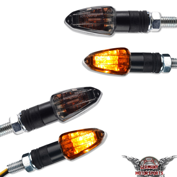 Halogen Blinker Lizzard schwarz leicht getönt 4er Set