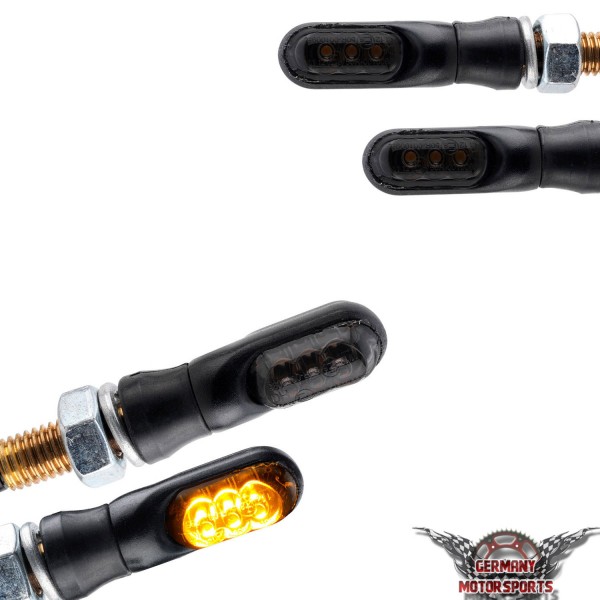 LED Blinker Spark schwarz getönt 4er Set