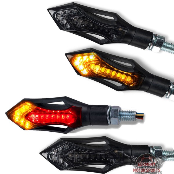 LED Blinker + Rücklicht Blinker Rush schwarz getönt